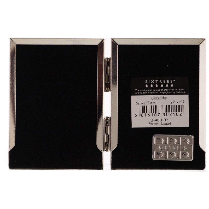 Sixtrees Cambridge 2-400-02 Silver Plated Folding Photo Frame for two