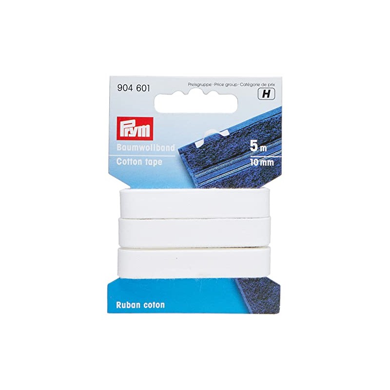 Prym PRYM_904601-1 Cotton Tape 10 mm White