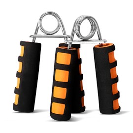 Maveek A shape Foam Handle Hand Grips Gripper Arm Muscle Builder Wrist Resistance Strengthener (Black/Orange)