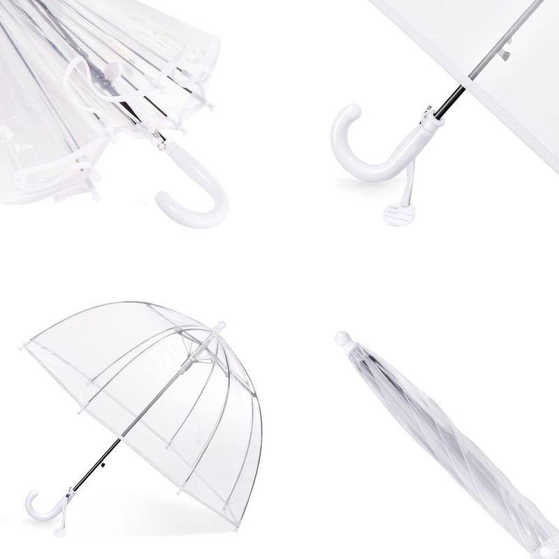 KOULONGDAMI Kids Clear Umbrella for Rain Dome Bubble Umbrellas Windproof
