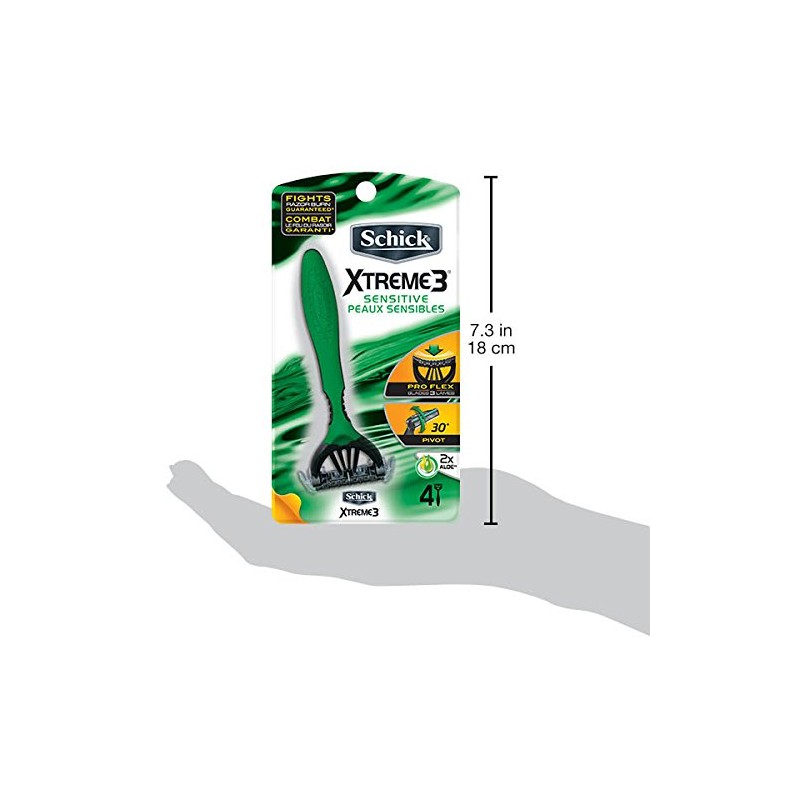 Schick Xtreme 3 Sensitive Peaux Sensibles Razors 4 ea