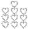 Healeved 10pcs Rhinestones Nail Charms Heart-Shaped Nail Decorations Creative Accessories