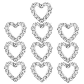 Healeved 10pcs Rhinestones Nail Charms Heart-Shaped Nail Decorations Creative Accessories for Manicure Rhinestones