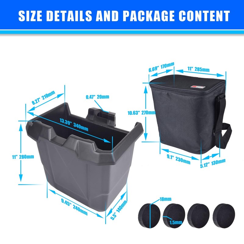 Sresk Under Seat Storage Bin Compatible with Can-Am Defender Max