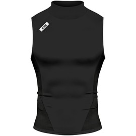 Nxtrnd Men's Turtleneck Compression Tank Top, Sleeveless Mock Neck (Black, Large)