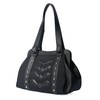 Bat Canvas Studded Shoulder Bag