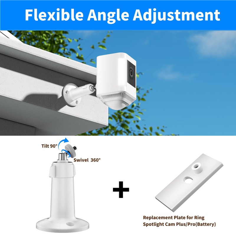 Ring Camera Mount Compatible with Ring Spotlight Cam Plus/Pro (Battery),