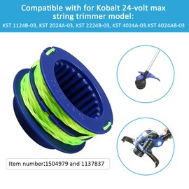 Cilivo KLS124-03 KST1124B-03 Compatible with Kobalt 24-Volt Max Weed Wacker String Trimmer,Dual-line Spool Replacement for Kobalt Weed Eater String，Line 0.080-in 20Ft 8-Pack