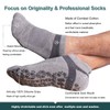 Muezna Men's Non-Slip Yoga Socks, Anti-Skid Pilates, Barre, Bikram Fitness
