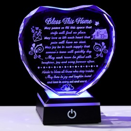 House Warming Gifts New Home Crystal Bless This Home Plaque Best Hosewarming Presents 2025 New House Gifts for Couple Women Men