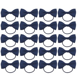 LilaLemon 20Pcs Royal Blue Hair Accessories,Girls Kids Band Bobbles Bows, School Bands Bow for Womens Lass,Navy Ribbon Children's Clips Hairbands Holder Set, Braids Elastics Elastic Dark