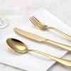 Aisoso Gold Silverware Set, 20-Piece Flatware Set Stainless Steel Cutlery