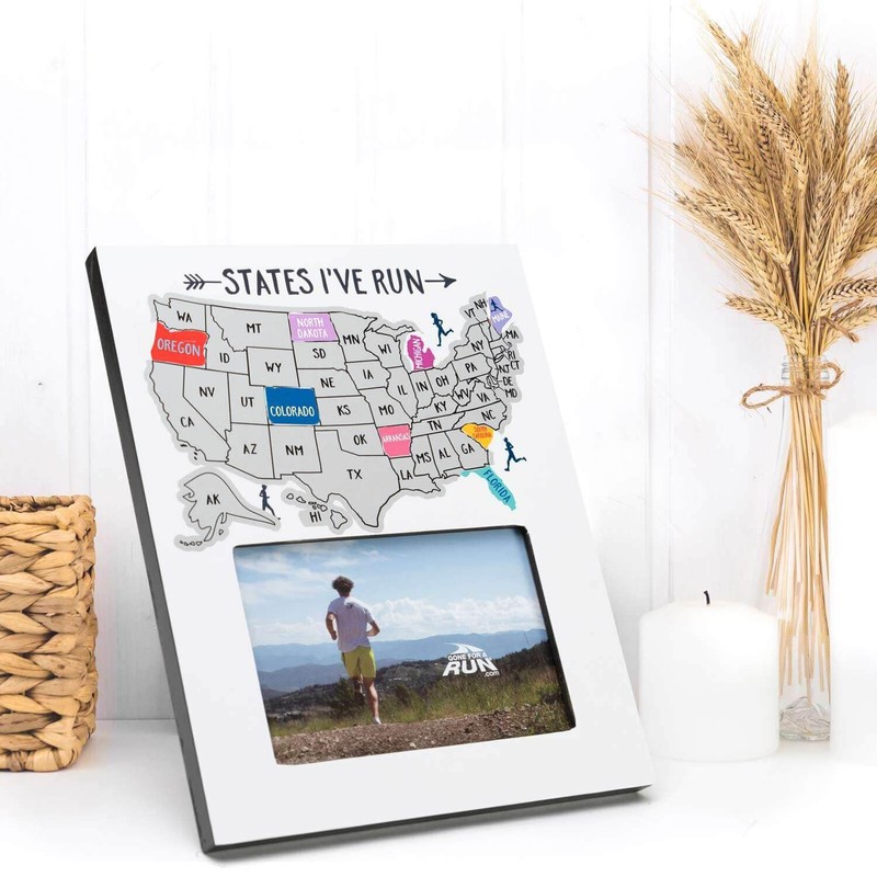 Gone For a Run Scratch Off Photo Frame | States