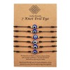 Cubahop 6PCS Simple Black Evil's Eye Lucky Bracelets Wax Line