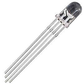 Kaito Denshi LED Bullet Type 0.2 inch (5 mm) RGB Anode Common 4 Pin 4 Leg Pack of 100