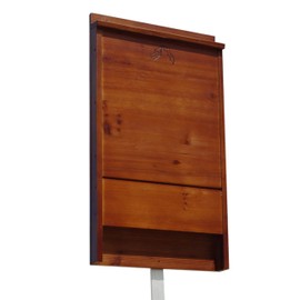 BestNest Premium Stained Bat House – Dark Brown Outdoor Bat Box – Holds Up to 100 Bats – Grooved Wood Interior, Ventilated Design, Vertical Mount Wildlife Shelter