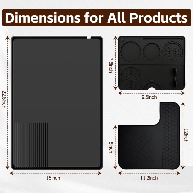 3-in-1 Silicone Mat Set for Ninja Luxe Cafe ES601 &