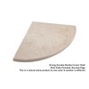 Tenedos 9x9 Round Edge Crema Marfil Premium Corner Shower Shelf
