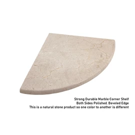 Tenedos 9x9 Round Edge Crema Marfil Premium Corner Shower Shelf Bathroom Piece Both Sides Polished