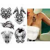 2 Sheets Temporary Skull Tattoo Biker Tattoo Fake Tattoo J506