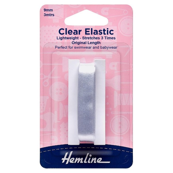 Swimwear Elastic, 3mx9mm - Clear