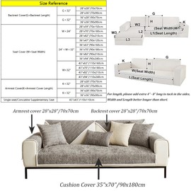 Rosygulls Fun Fuzzy Couch Covers for Sofa,Simple Striped Chenille Anti-Scratch Couch Cover,Chenille Sofa Covers Washable for Sectional Sofa,Chenille Non Slip Textured Couch Covers,Off white-35 x94
