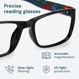 Gaoye Professional Reading Glasses for All Day - Computer Readers with Blue Light Protection - Value Pack