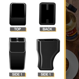 Zhehao 30 Pcs Coffee Syrup Pump Tip Cap Covers Pourer Cap Syrup Covers Black Rubber Caps Fits for Syrup Pump, Pour Dispenser, Oil Liquor Bottle, Keep Syrup Sugar Condiments Olive Clean Preserved