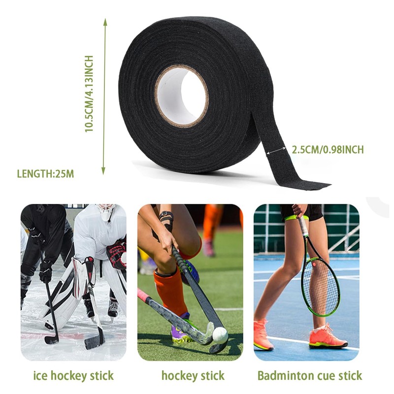 LxcshLjx 2 Rolls Hockey Tape, 25 mm x 25 m