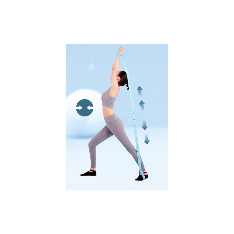 Yoga Stretching Strap，Yoga Stretch Gurt，für Fitness, Tanztraining, Gymnastik.（9）