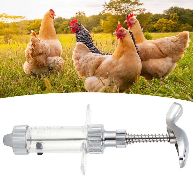 5ML Chicken Pox Vaccine Immunization Syringe Inoculator Vaccination Continuous Injector