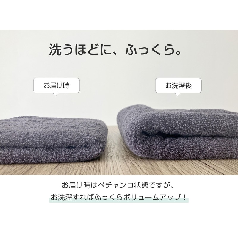 Bestie Imabari Towel Face Towel, Set of 3, Smoke Blue