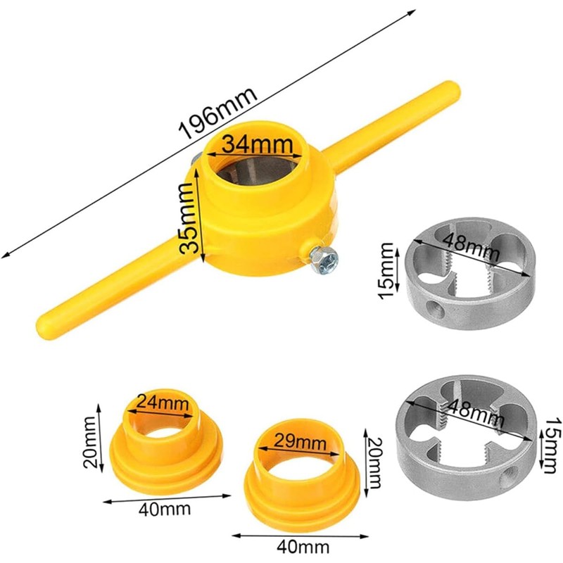 CENPEK 6PCS Tap Wrench Nesting Thread Making Tool Pipe Thread
