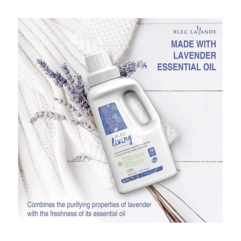 Bleu Lavande - 3-Pack Natural Fabric Softener – Concentrated Lavender