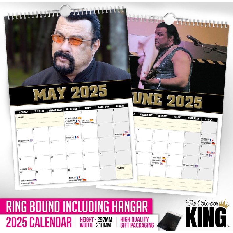 The Calendar King // Steven Seagal - A4 Size 2025