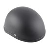 Motorcycle Low Profile Half Face Helmet Skull Cap Matte Black