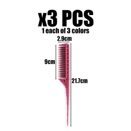 3 Pieces Of Plastic Comb, Hair Salon Tool, Styling Comb, Hair Styling Tool, Hair Combing Tool.