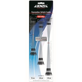 Jenzi Fluorocarbon Leaders Braided with Swivel 18 kg Pack of 30