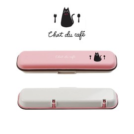 chat du café 4627178 EM Cutlery Set, Wood Grain x Pink