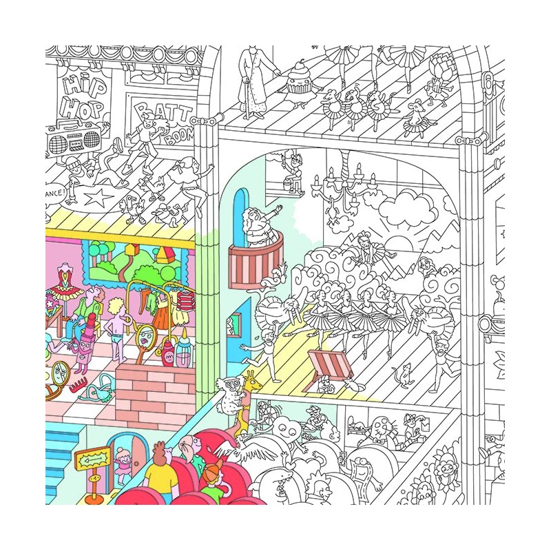 OMY Poster géant à colorier dance by