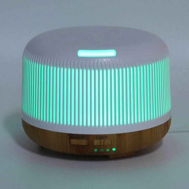 300ml Wood Grain Humidifier Aromatherapy Diffuser Humidifier with 7 LED