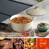 Miereirl 4.5 Quart Enameled Dutch Oven Pot with Lid, Cast