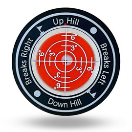 Artomnivera Premium Golf Green Reader Level Ball Marker with Bubble Level | Golf Green Reader & Alignment Marker | Essential Golf Accessories for Men | Putting Green Level Ball Marker (Red, 1 Pack)