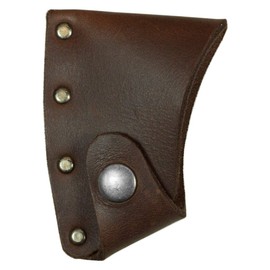 Hide & Drink, Hatchet Blade Cover, Protective Axe Head Sheath, Lumberjack Accessory, Camping and Outdoor Essentials, Full Grain Leather, Handmade, Bourbon Brown