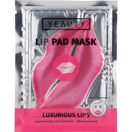 YEAUTY Luxury Lip Pad Mask with Hyaluronic and Watermelon Flavour, the Lip Mask with Pink Glamour Effect, Provides Superbly Soft Lips, 1 x 1 Piece