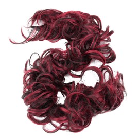 CAISHA Hairpiece Hair Wrap Heat-resistant Synthetic Fibres Curly Messy Updo Red Dark Brown Mix HW41