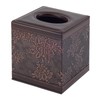 Antique Leather Square Tissue Box Cover/Holder,RHCSZ Table Napkin Case Dispenser,Facial