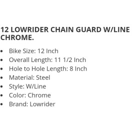 Unbranded NEW BICYCLE CHAIN GUARD CHROME 12"BICYCLES CRUISER BMX LOWRIDER 11 1/2LONG