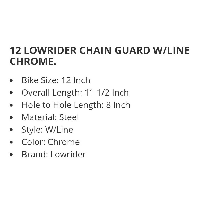 Unbranded NEW BICYCLE CHAIN GUARD CHROME 12"BICYCLES CRUISER BMX LOWRIDER