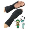 UV Protection Hand Cover Gauntlet Fishing Golf Tennis Sun Protection (M, Women Black Black)